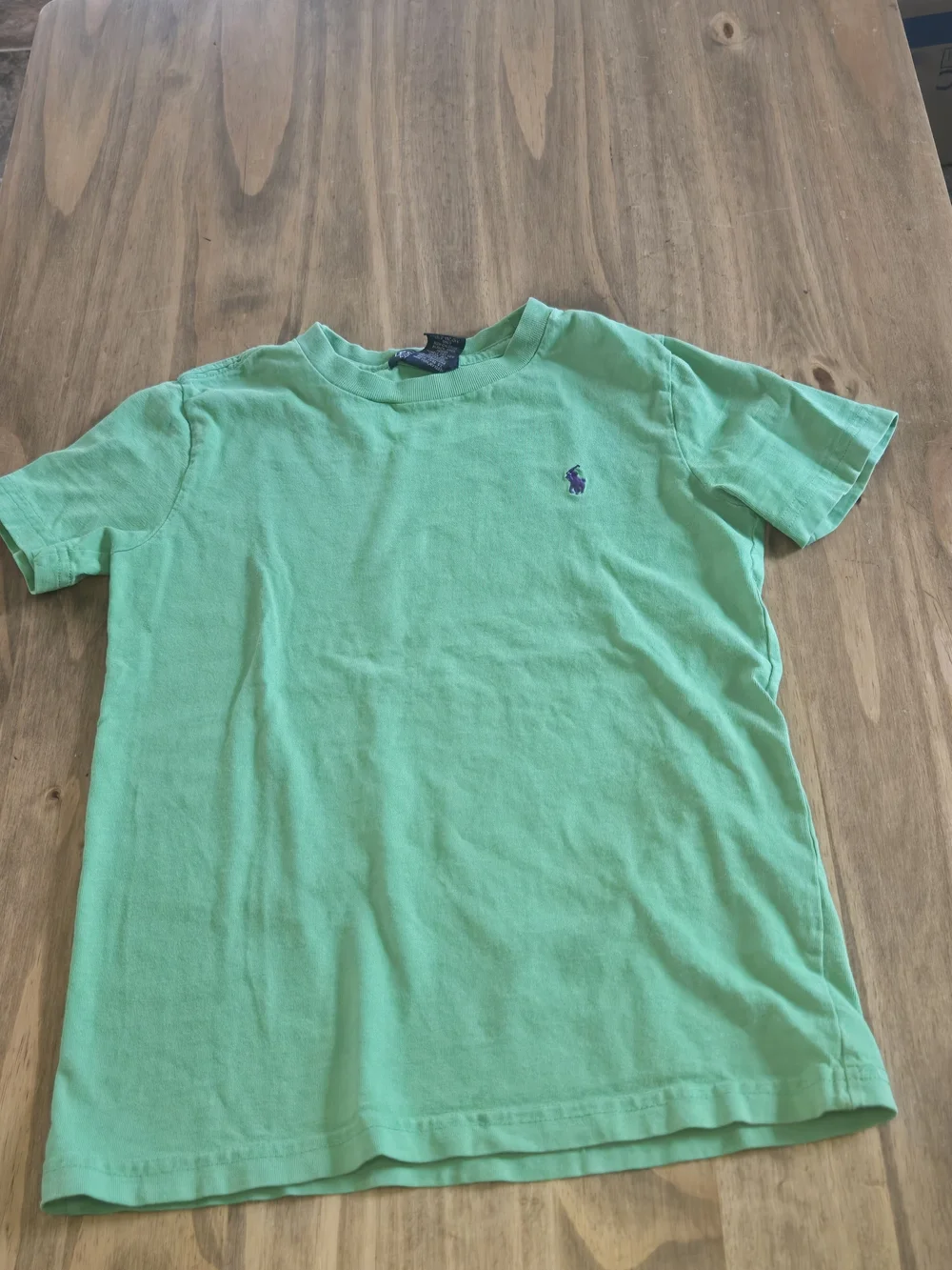 Ralph Lauren Mint Green Crewneck Tee with Pony Logo